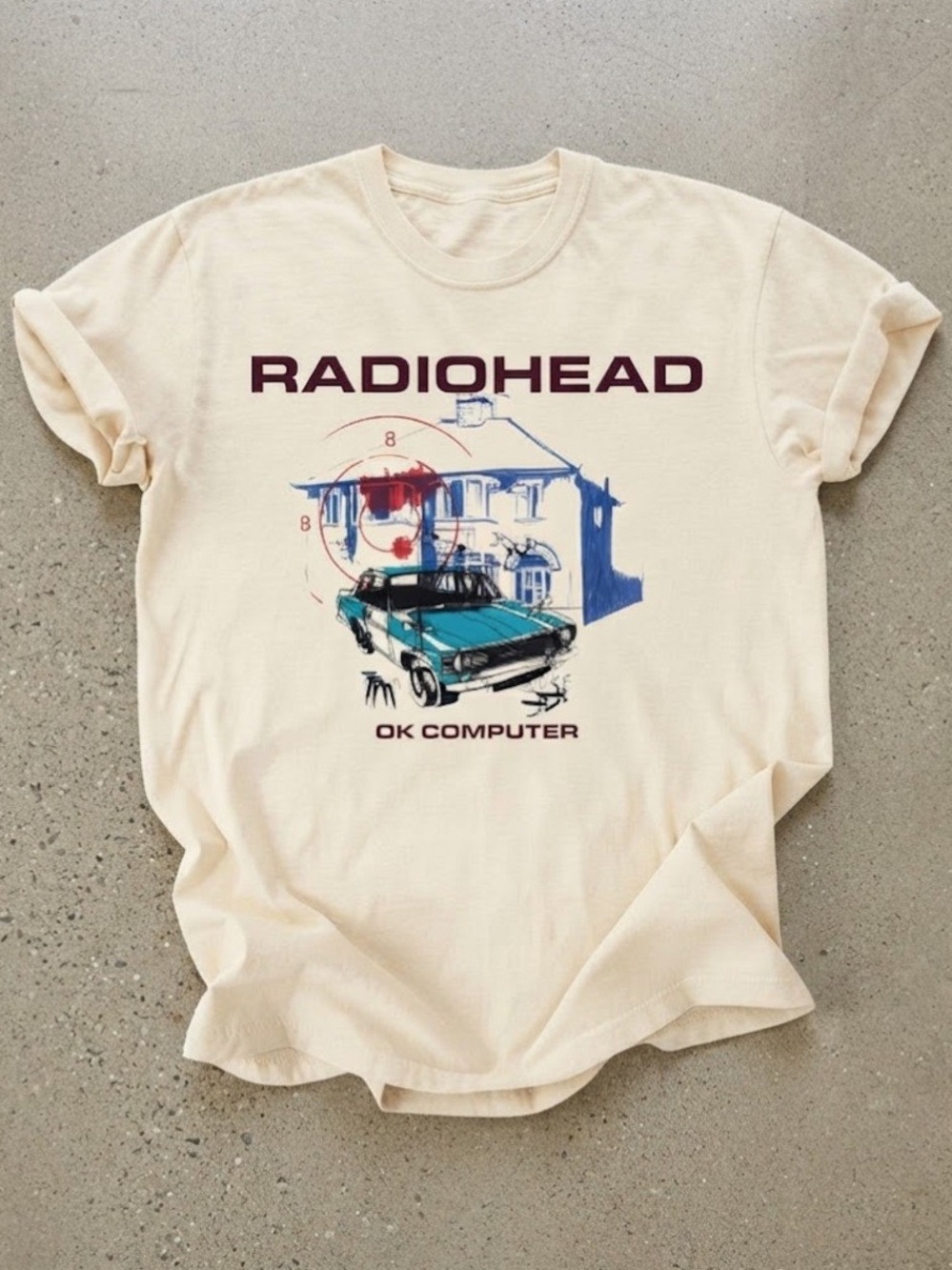 Radiohead OK Computer Alt Rock Music Cotton Gildan T-Shirt